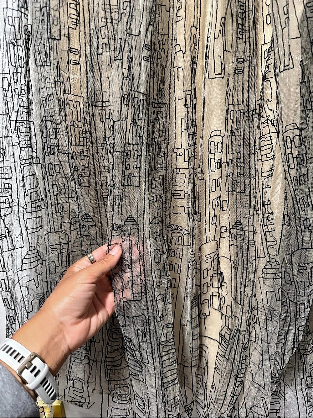 Anthropologie embroidered city Maxi Skirt Size 1X NWT - Picture 4 of 5